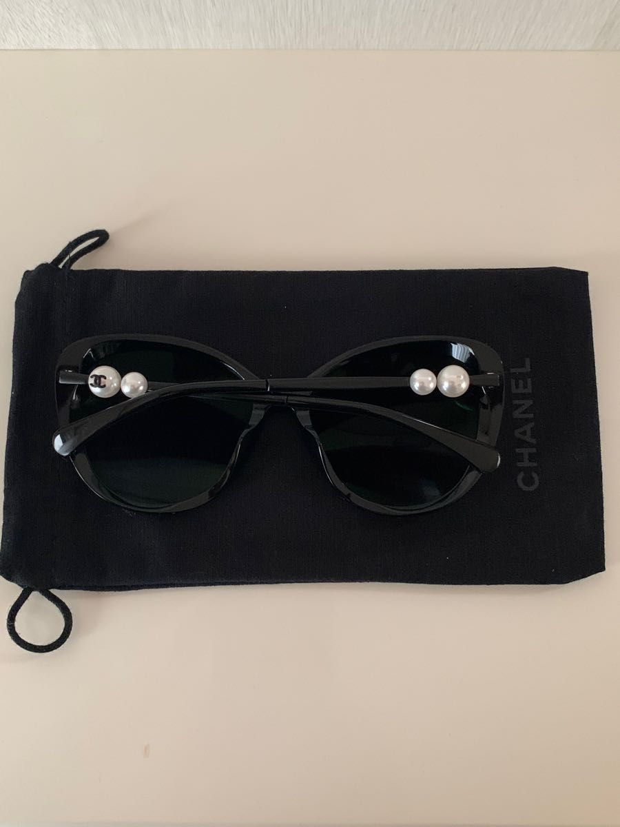【訳あり】シャネルCHANELサングラス フェイクパール付き