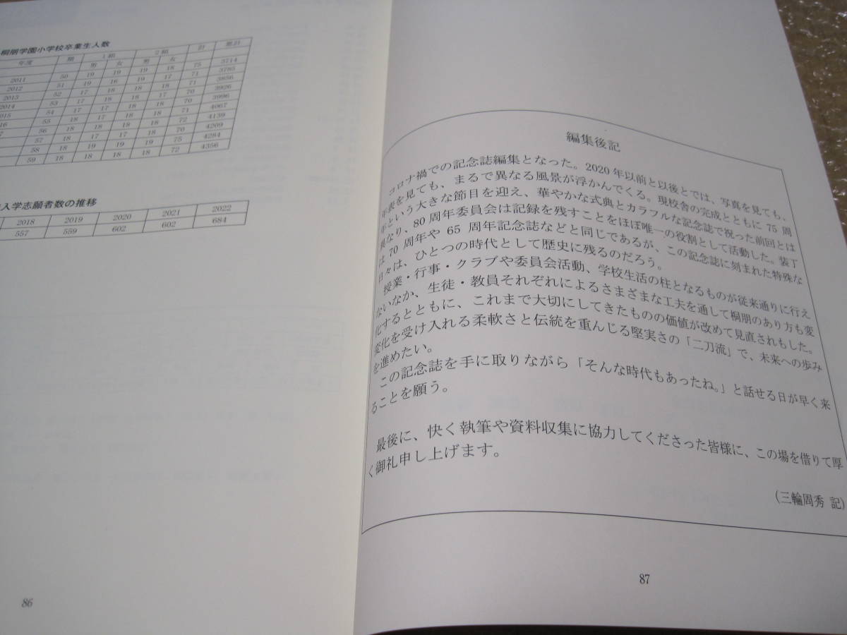 桐朋学園 男子部 80周年 記念誌 1911-2021 非売品◆桐朋 中学校 桐朋高校 学園 高校 中学 小学校 記念誌 東京 国立 郷土史 歴史 記録 資料_画像8