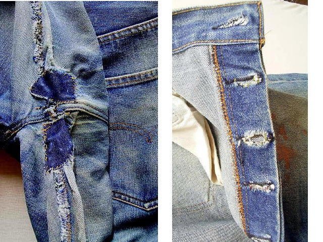 ◇即決[W38]美色 色落ち オリジナル 66後期 Levi's 501 ビンテージ 赤耳 セルビッチ デニム パンツ■1050_画像2