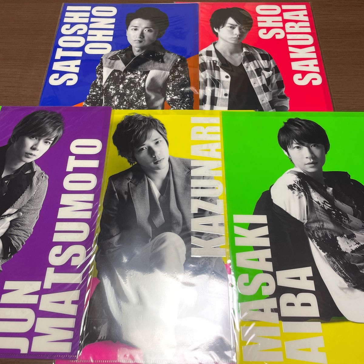 嵐 Popcorn クリアファイル5枚セット 大野智 櫻井翔 相葉雅紀 二宮和也