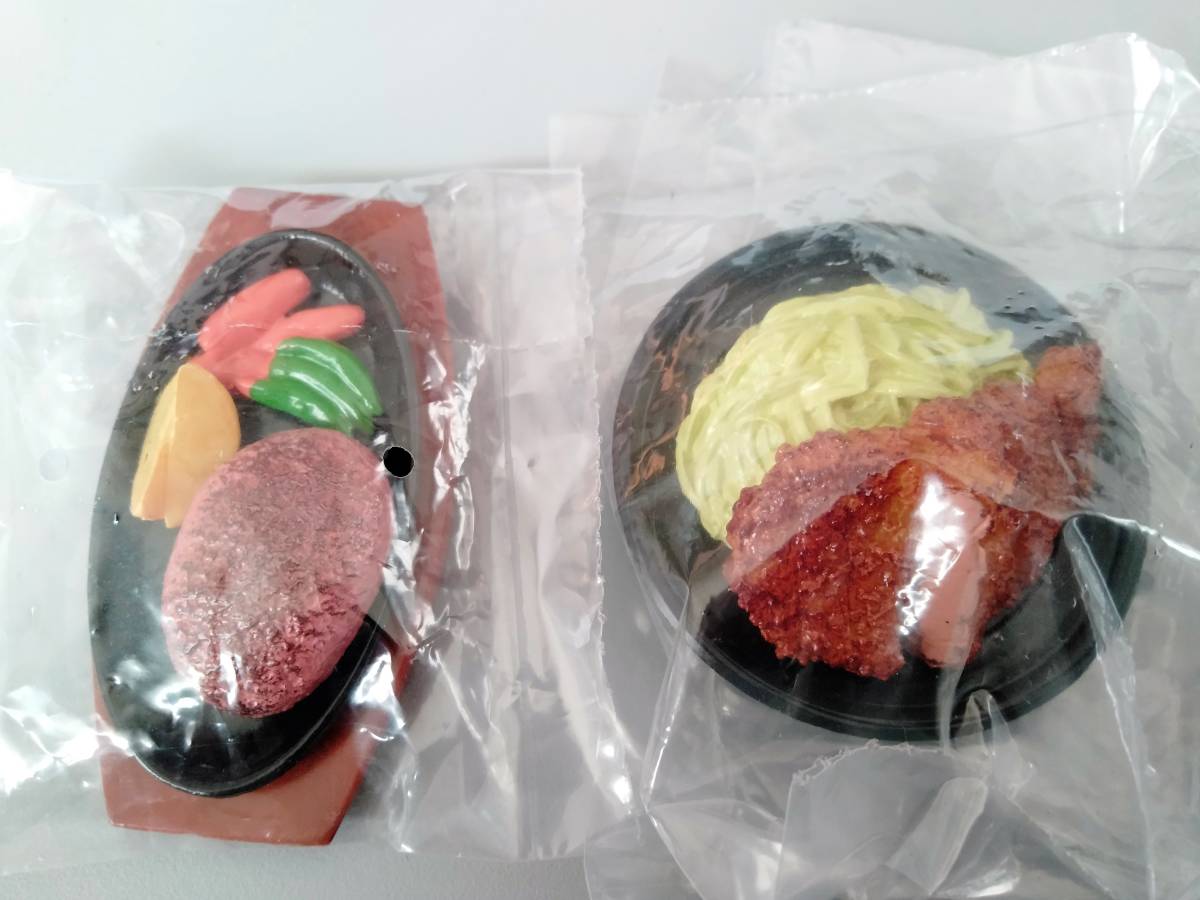 食品サンプル ミニチュア フィギュア 3個セット エビフライ とんかつ ハンバーグステーキ 未開封 ★_画像2