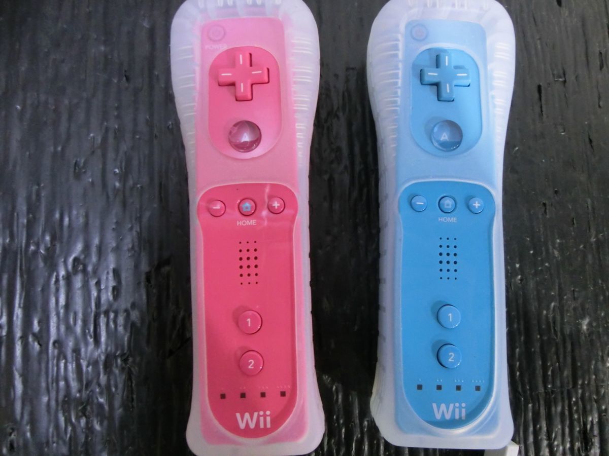 T【V8-43】【60サイズ】ニンテンドー Wii リモコン ブルー・ピンク 2個セット/※動作未確認・ジャンク扱いの画像2