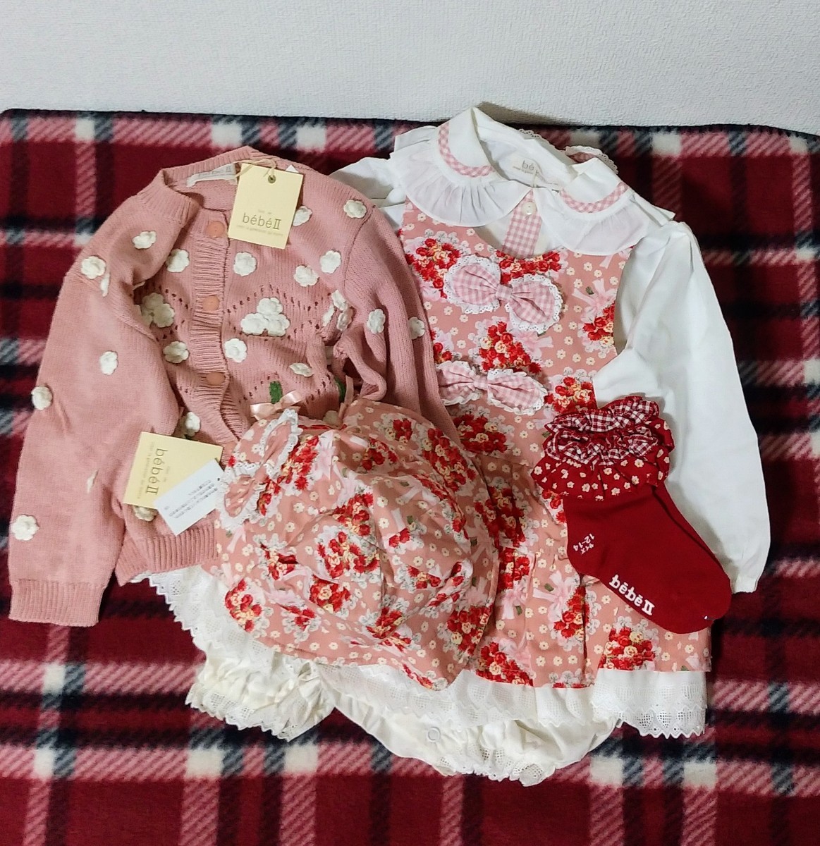 [1 иен ] bebe. европейская одежда комплект 90 размер 