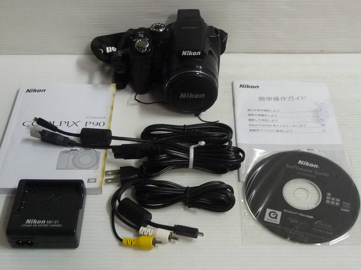 Nikon ニコン COOLPIX P90 バッテリー、充電器付き デジカメ デジタルカメラ
