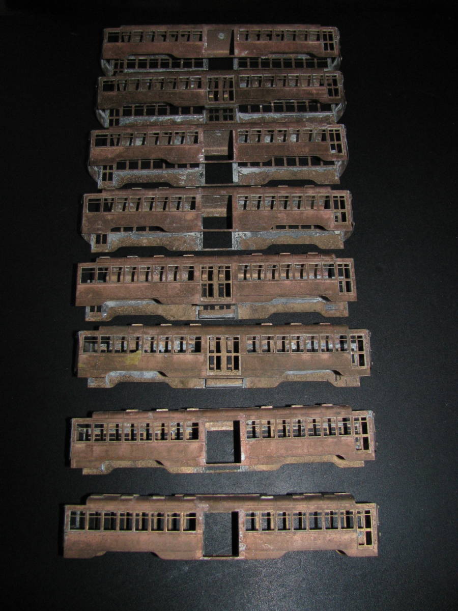  Manufacturers unknown HO gauge tram brass made construction model construction on the way 8 both set Junk 