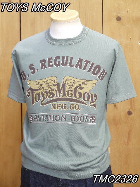 新品 トイズマッコイ Toys McCoy MFG.CO. AVIATION TOGS 半袖 Tシャツ M グリーン TMC2326