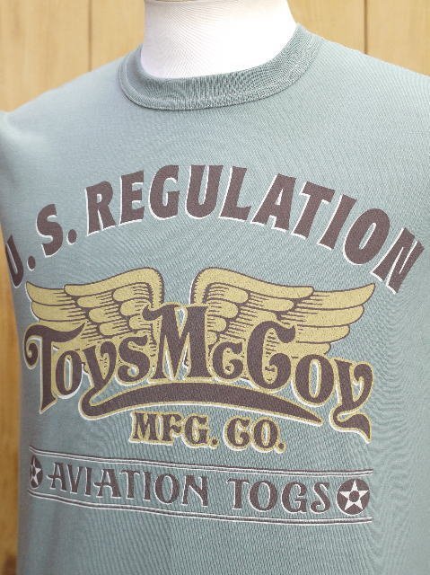 新品 トイズマッコイ Toys McCoy MFG.CO. AVIATION TOGS 半袖 Tシャツ M グリーン TMC2326_画像3