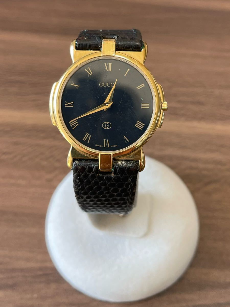 GUCCI VINTAGE SWISS MADE クオーツウォッチ 腕時計 稼働-