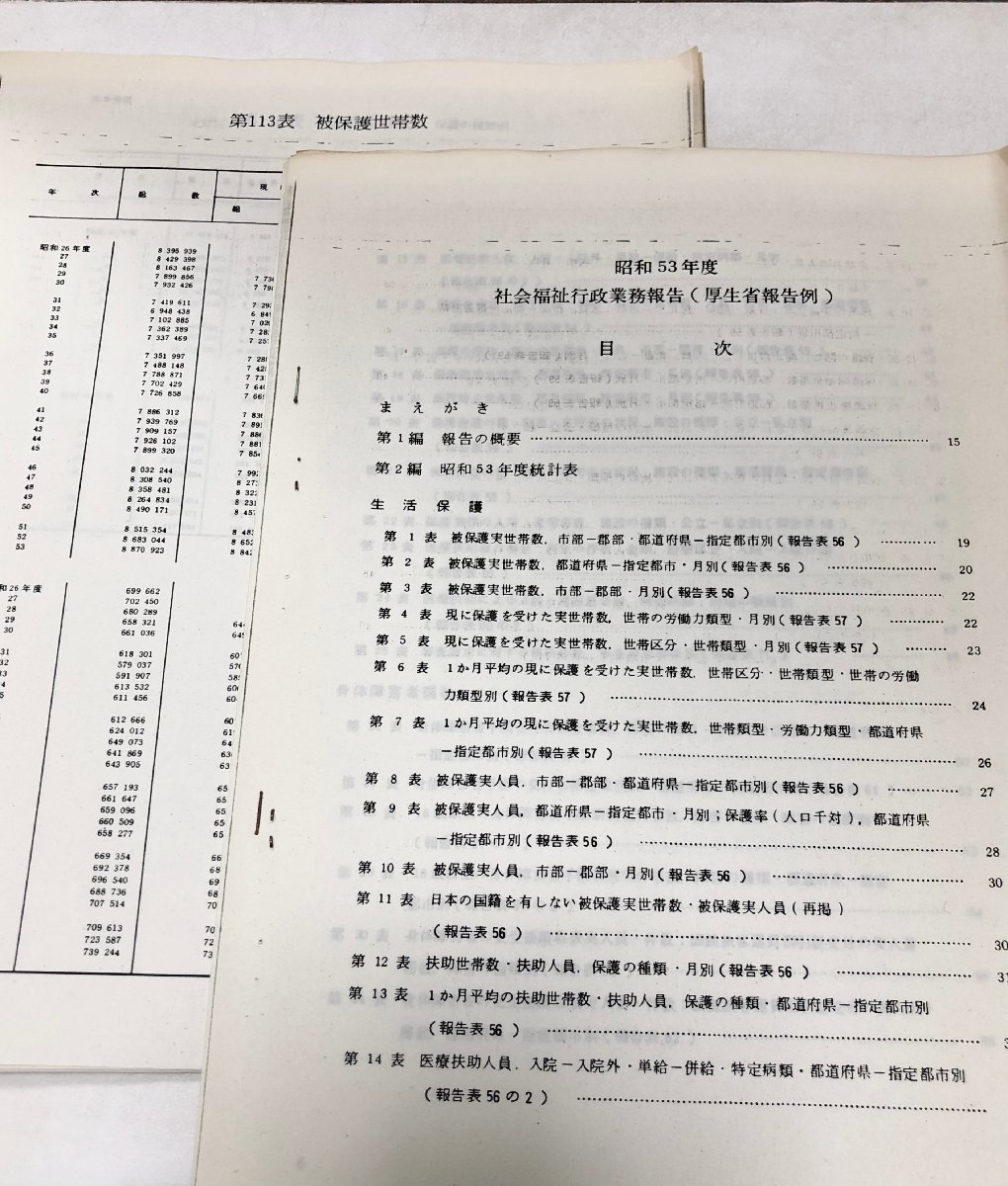 昭53 社会福祉施設調査報告 厚生省大臣官房統計情報部編 264P_画像7