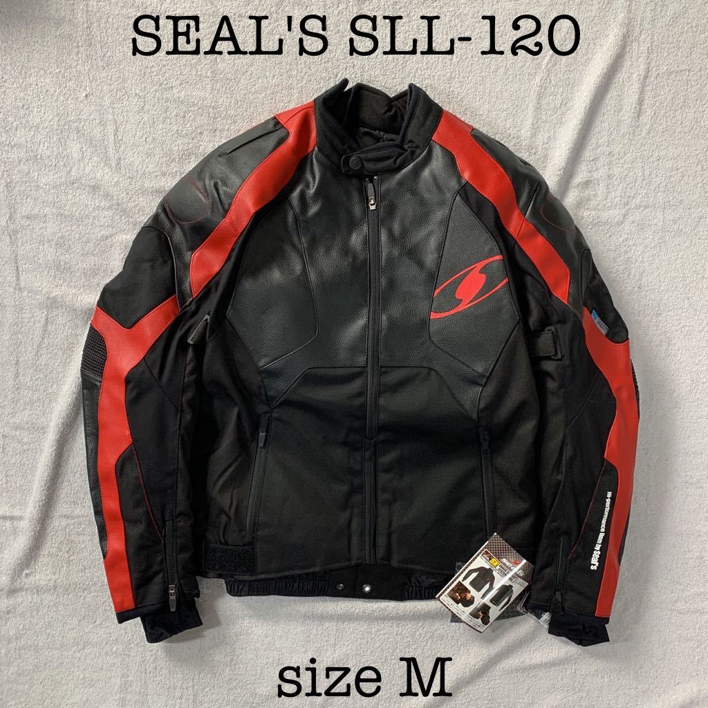 人気ブランドを SEAL'S GPカンパニー シールズ A50313-9 定価39600円 Mサイズ RED/BLACK SLL-120 JACKET COMPLEX ジャケット 本革ライディングジャケット Mサイズ