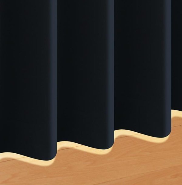 １級遮光 ドレープカーテン (幅150cm×高さ120cm)の２枚セット 色-ブラック /国産 日本製 防炎 遮熱 洗える - 1