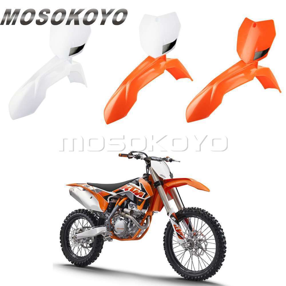 モトクロスダートバイクフロントフェンダー + フロントナンバープレート KTM SX XC SX-F XC-W EXC-F 150 200 350 500 450_画像1