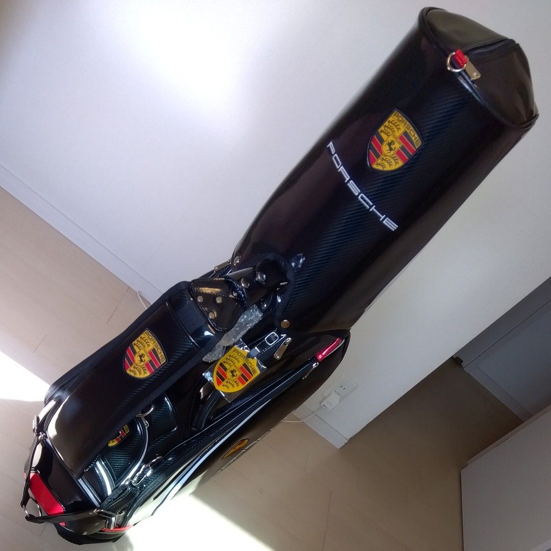 ①【PORSCHE】 ポルシェ ゴルフバッグ エナメル キャディバッグ ①【PORSCHE】 ポルシェ ゴルフバッグ エナメル キャディバッグ