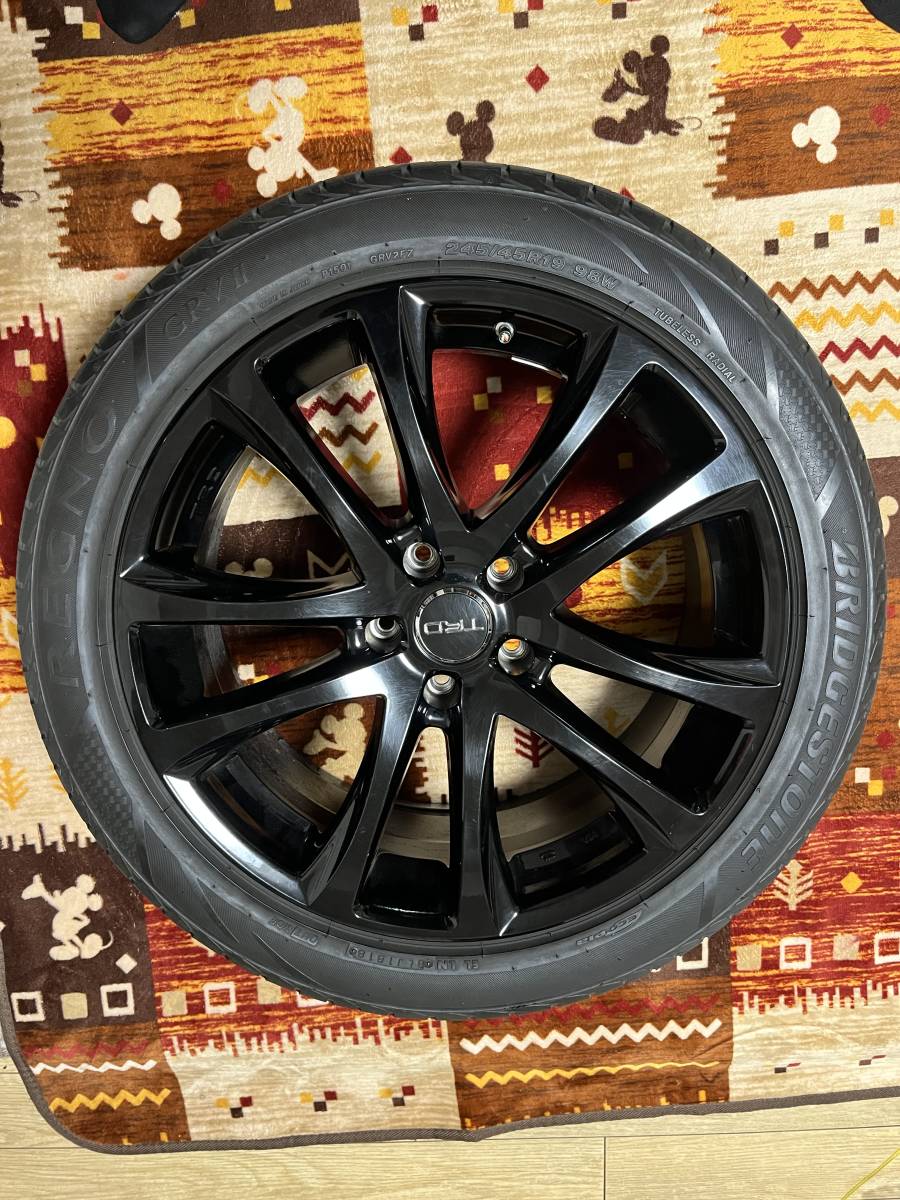 TRD TF5 ホイール ブラック 19インチ 245/45R19 レグノ 黒-