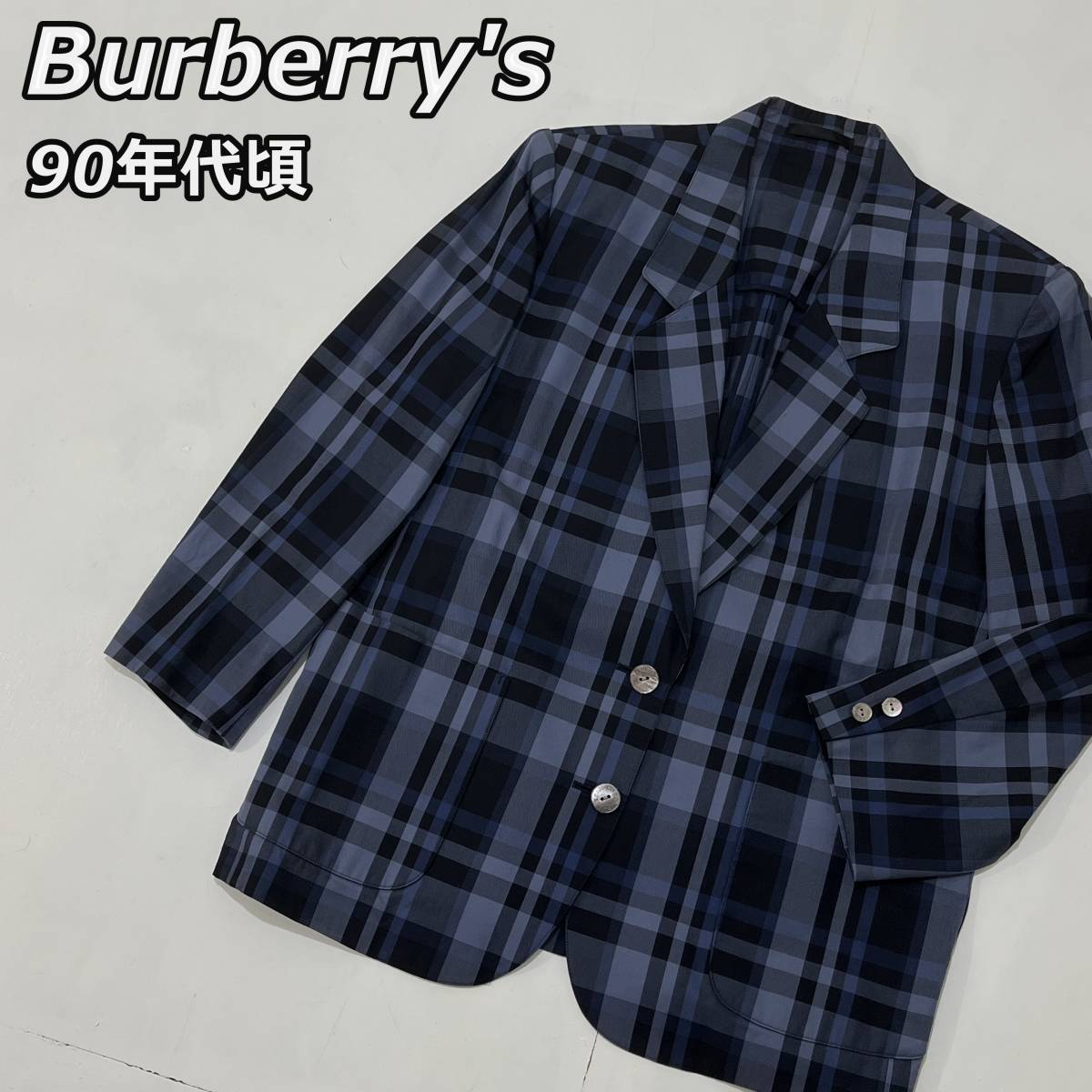 90年代頃【Burberry's】バーバリーズ チェック柄 2B テーラード