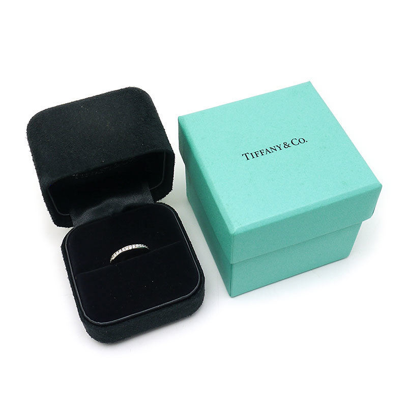 ティファニー Tiffany&Co. フルサークルダイヤリング #9 約9号 PT950・ダイヤモンド 指輪 美品 箱付_画像5