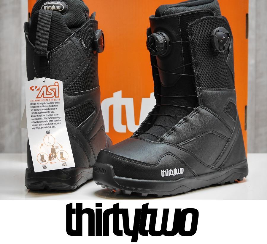 【新品:SALE】23 ThirtyTwo STW DOUBLE BOA - BLACK - 26.0 正規品 保証付 スノーボード ブーツ ダブルボア