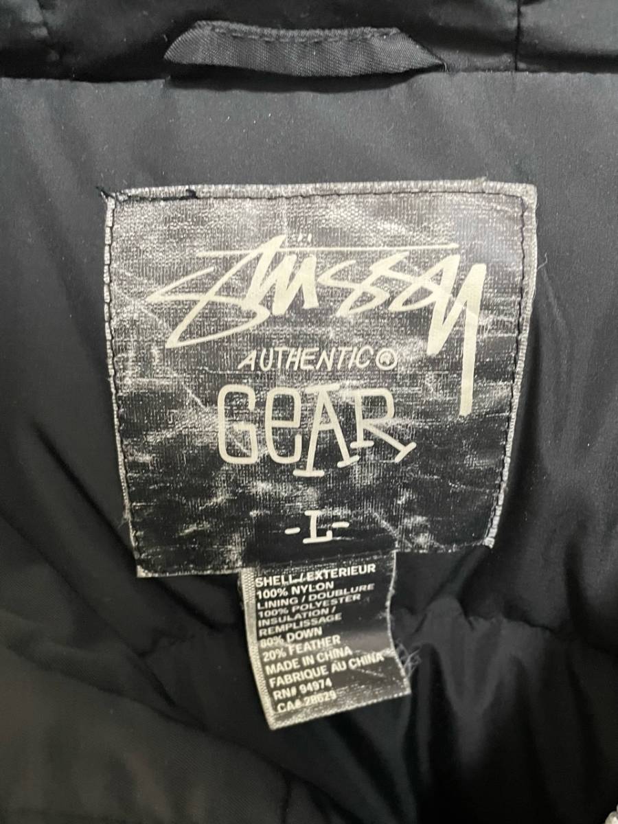  90s Stussy オールド ステューシー N3B調 フェイクファー ダウンジャケット ミリタリー　size L_画像3