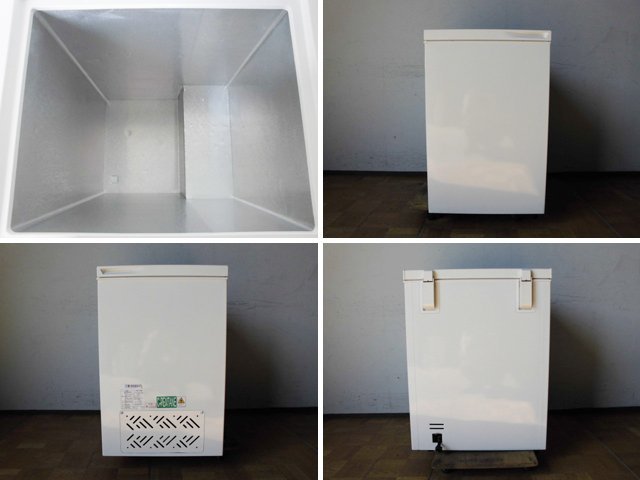 中古厨房 maxzen マクスゼン 冷凍ストッカー JF150ML01WH 100V 142L 冷凍庫 フリーザー チェストタイプ 上開き 6段階冷却 2022年製の画像3