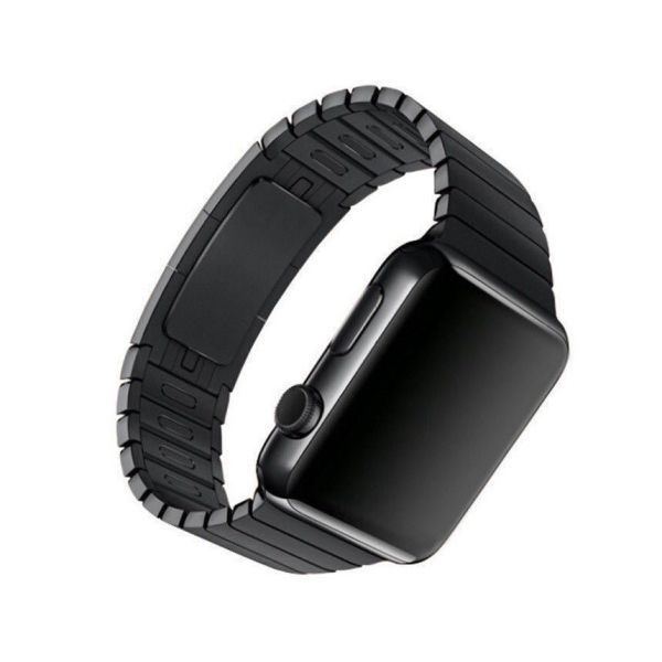 Apple Watch用リンクブレスレット 38/40/41mm ベルト バンド アップルウォッチ ステンレス ブラック