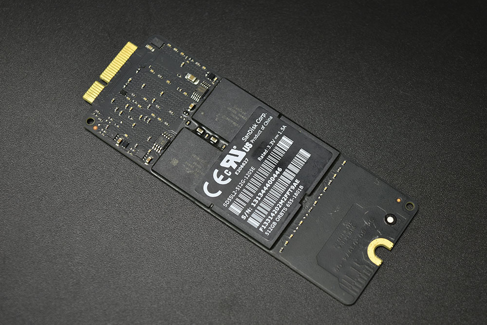 当日発送 Apple 純正 SSD MacBook Pro Retina A1398 2012 512GB SanDisk　中古品 内蔵型SSD_画像1