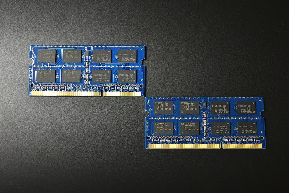 当日発送 Mac対応 メモリ ELPIDA DDR3 2GB×2枚　PC3-10600S EBJ21UE8BFU0-DJ-F 中古品 1-908-3