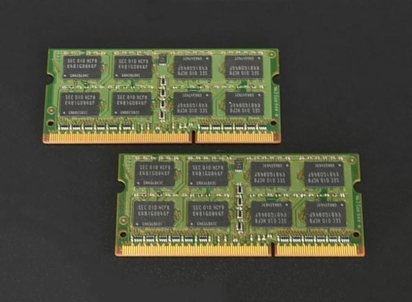当日発送 Mac対応 メモリ SAMSUNG DDR3 2GB×2枚 PC3-8500S M471B5673FH0-CF8 中古品2 合計 4GB_画像2