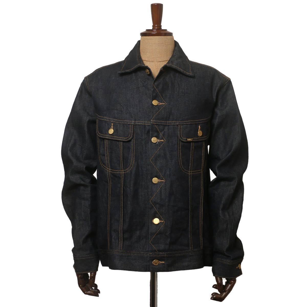 のカウボー】 RRL デニムジャケット XL リジッド 101J type ジージャン