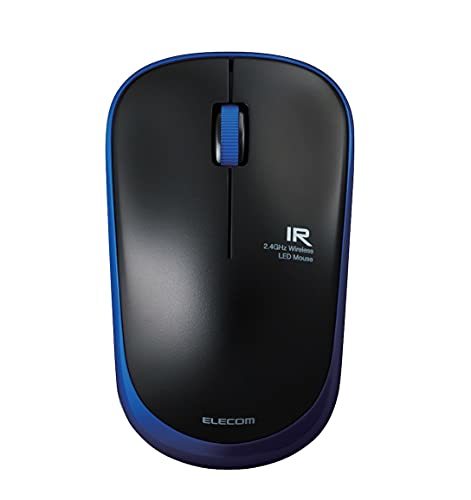  Elecom mouse wireless ( receiver attached ) M size 3 button IR sensor power saving blue M-IR07DRBU