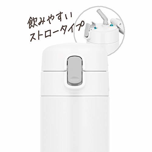 サーモス 水筒 真空断熱ストローボトル 450ml ホワイト 保冷専用 FJM-450 WH_画像4