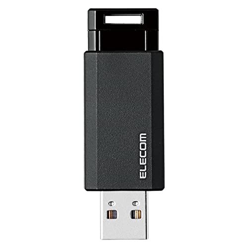 エレコム USBメモリ/USB3.1 Gen1/ノック式/オートリターン機能/128GB/ブラック_画像1