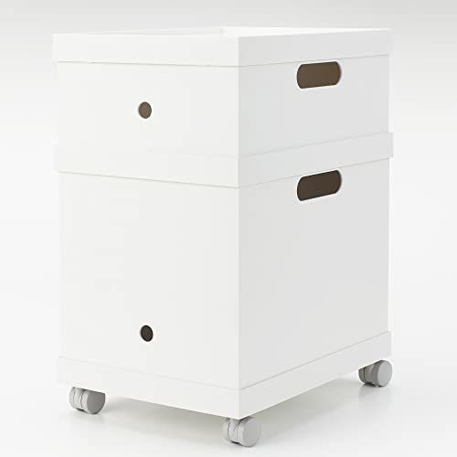  Muji Ryohin poly- Pro pi Len file box standard for caster . attaching ... cover white gray 44902868