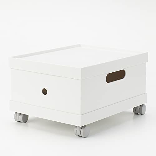  Muji Ryohin poly- Pro pi Len file box standard for caster . attaching ... cover white gray 44902868