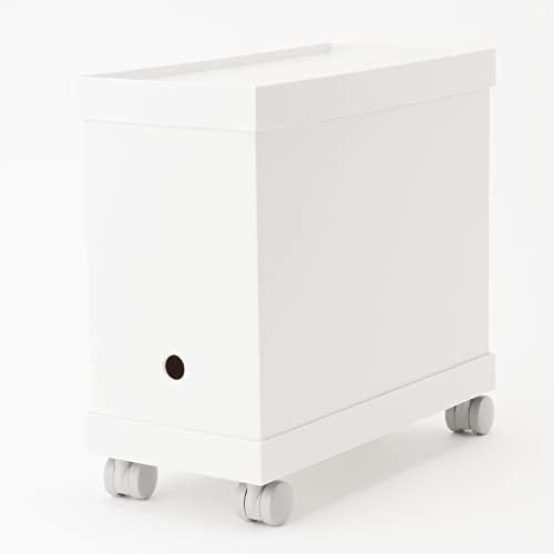  Muji Ryohin poly- Pro pi Len file box standard for caster . attaching ... cover white gray width 15cm for width 160× depth 330× height 35m