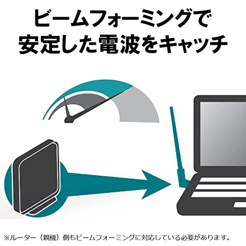 バッファロー WiFi 無線LAN 子機 USB2.0用 11ac/n/a/g/b 433Mbps ビームフォーミング機能搭載 日本メーカー W_画像5