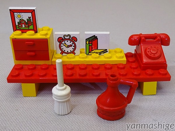 80sビンテージ LEGO Fabuland 電話付きサイドテーブルセット レア