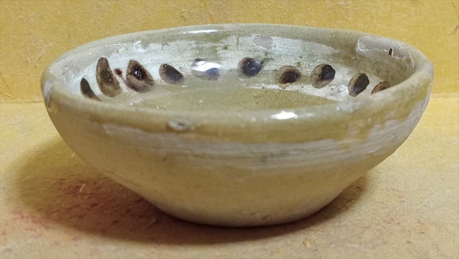 ペルシャ 古陶磁 色絵花文鉢 9世紀 発掘品 鑑定あり 箱 考古学 古美術