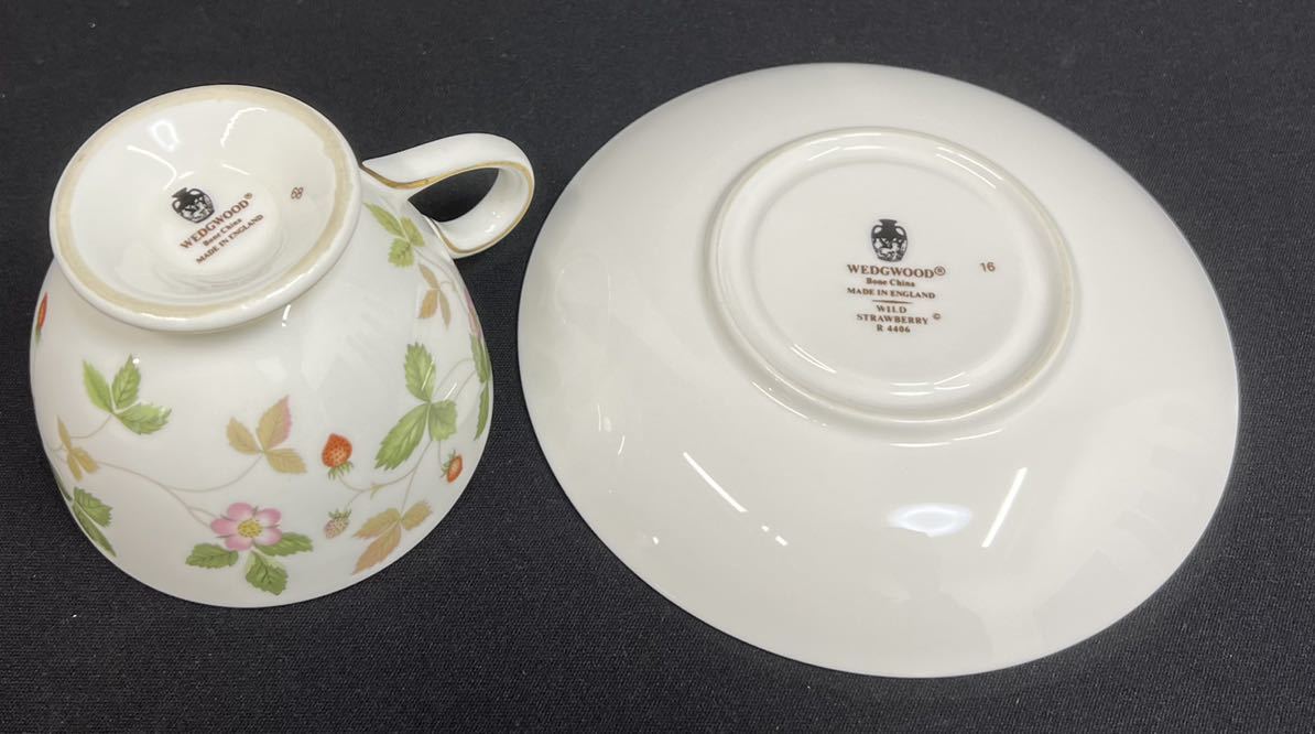 ウェッジウッド ワイルドストロベリー カップ&ソーサー WEDGWOOD C&S 英国 金彩 コーヒー ティー 珈琲 紅茶■兵庫県姫路市発 G3_画像5