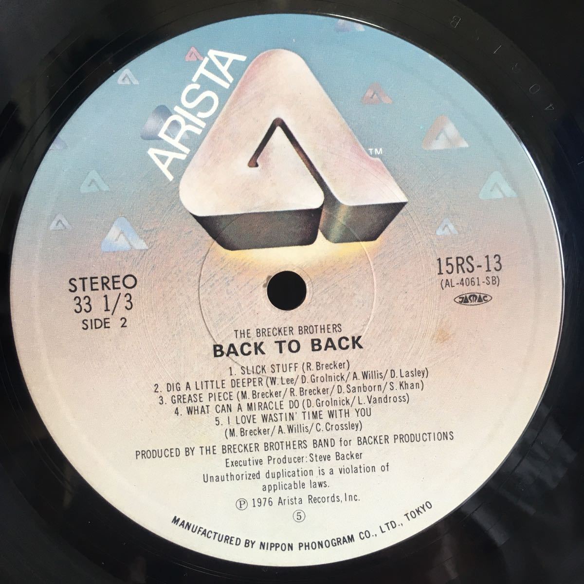 美盤 JPN LPレコード / THE BRECKER BROTHERS (ブレッカー・ブラザース) - BACK TO BACK / Funk Fusion /の画像4