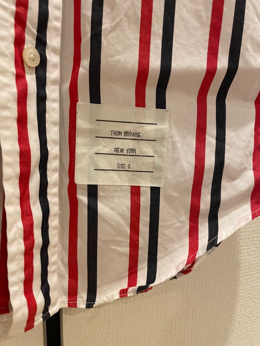 THOM BROWNE トムブラウン トリコロールシャツ サイズ0 レア 希少品