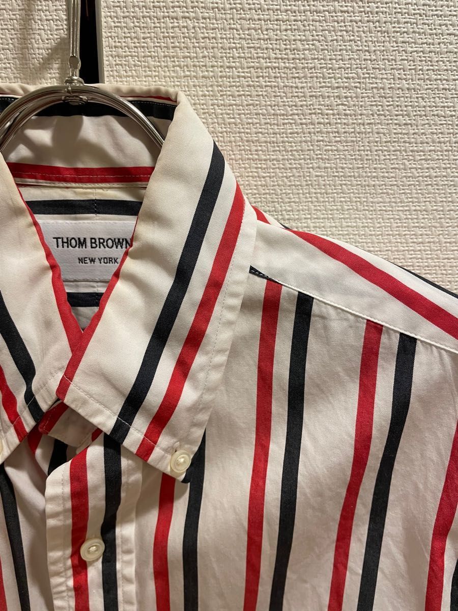 THOM BROWNE トムブラウン トリコロールシャツ サイズ0 レア 希少品