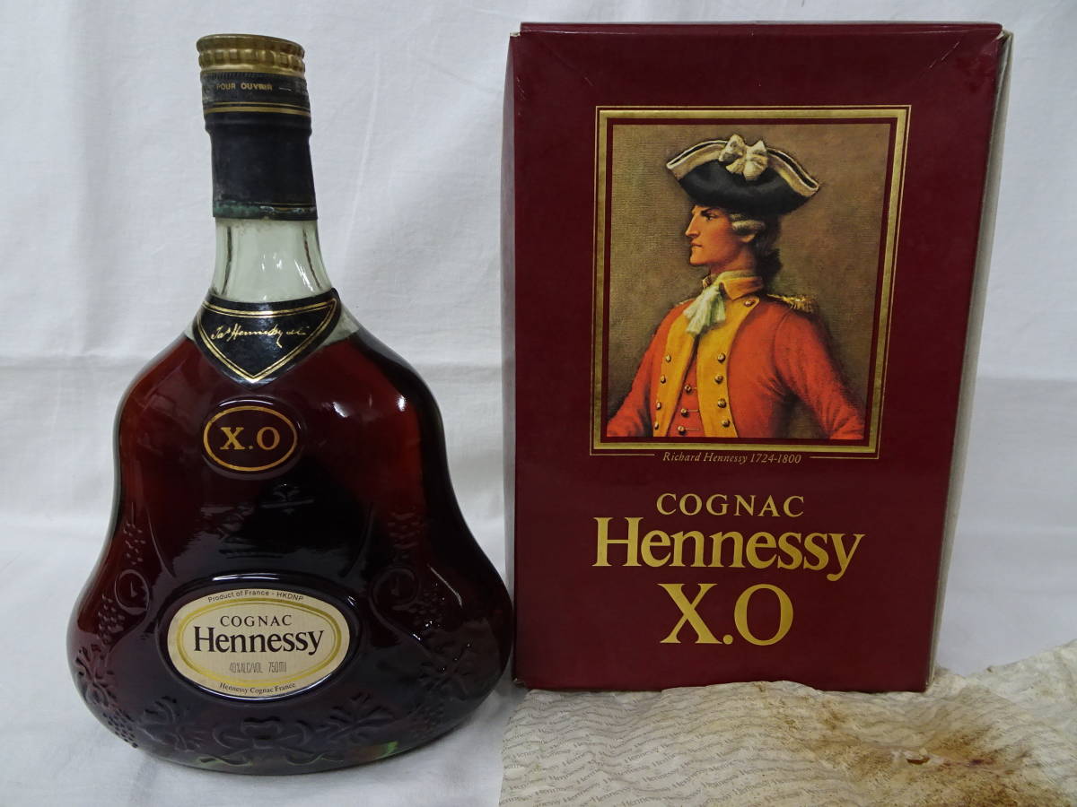 未開栓 Hennessy XO ヘネシー 金キャップ グリーンボトル 750ml 箱付