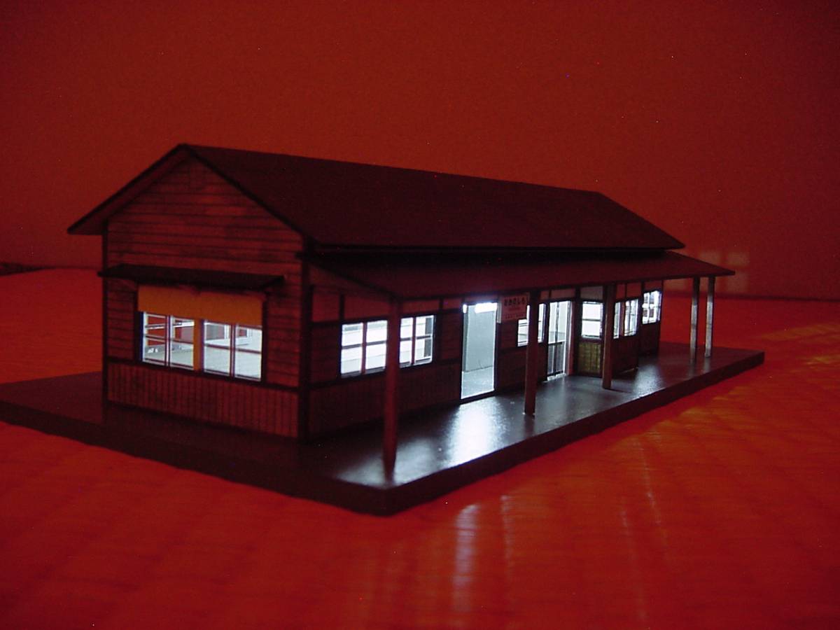 LED照明付きHOサイズ　JR九州鹿児島本線　大野下駅　2010年解体の旧駅舎_画像8