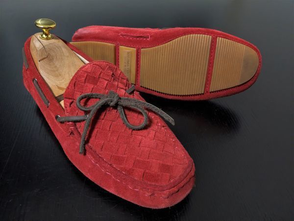 美品☆TOD´S☆ハラコイントレチャートリボンドライビングシューズ