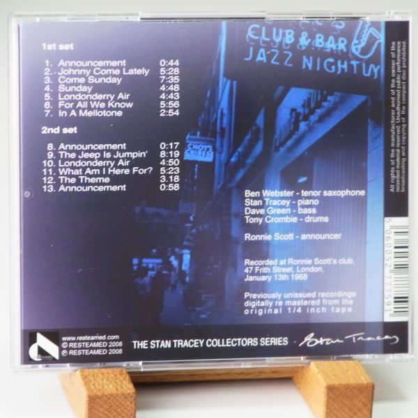 【廃盤 レア】ベン・ウェブスター　スタン・トレイシー　BEN WEBSTER　STAN TRACEY　SOHO NIGHTS VOL 1　ロニー・スコットにおけるライブ_画像2