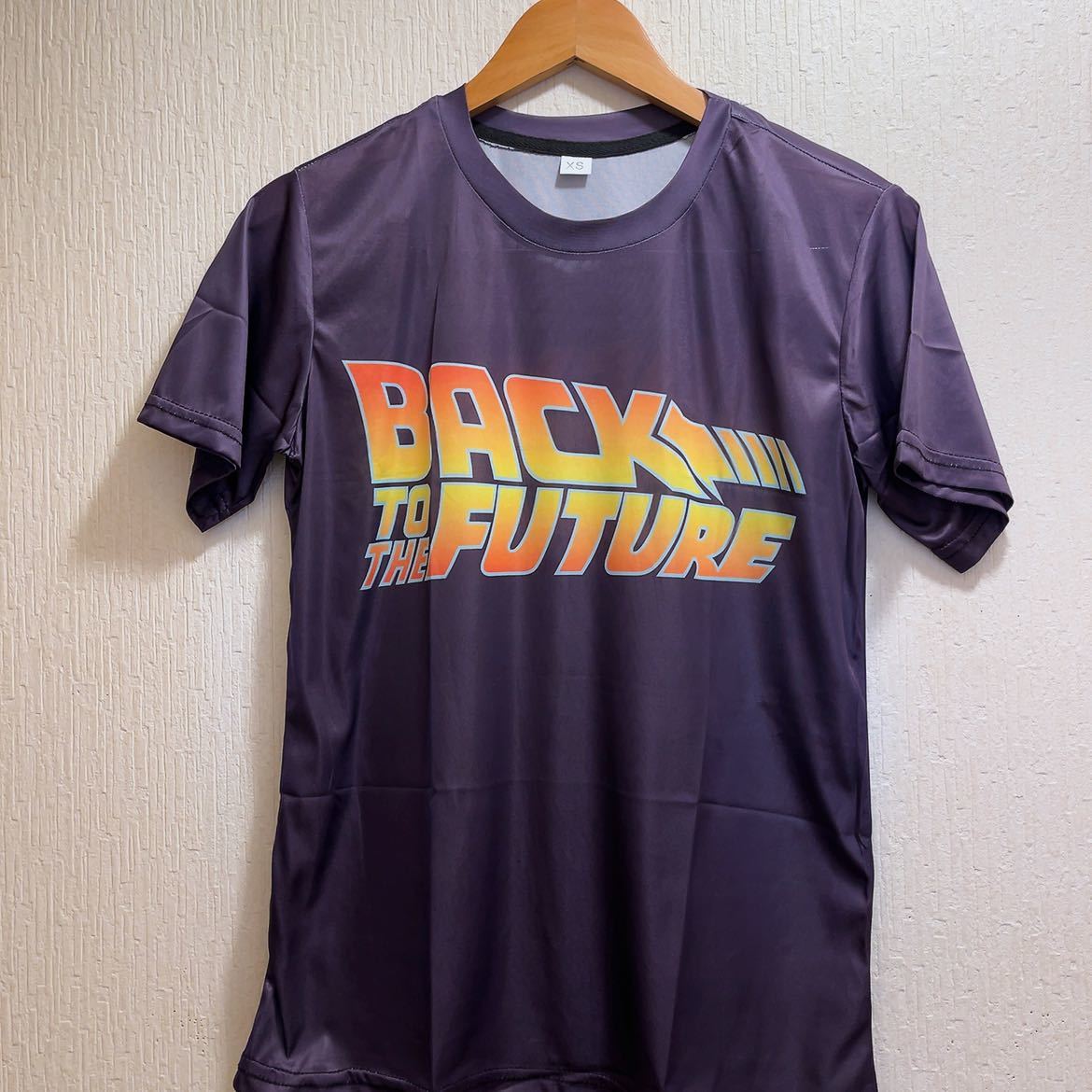 新品★パープル★BACK TO THE FUTURE★Tシャツユニセックス★M_画像1