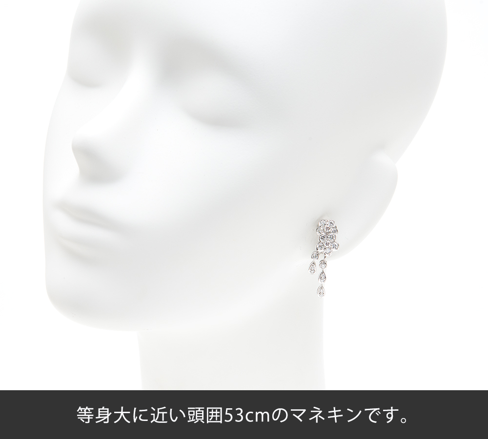 ミキモト フラワーモチーフ ダイヤモンド計1.54/1.53ct 18金ホワイトゴールド イヤリング【中古】_画像5