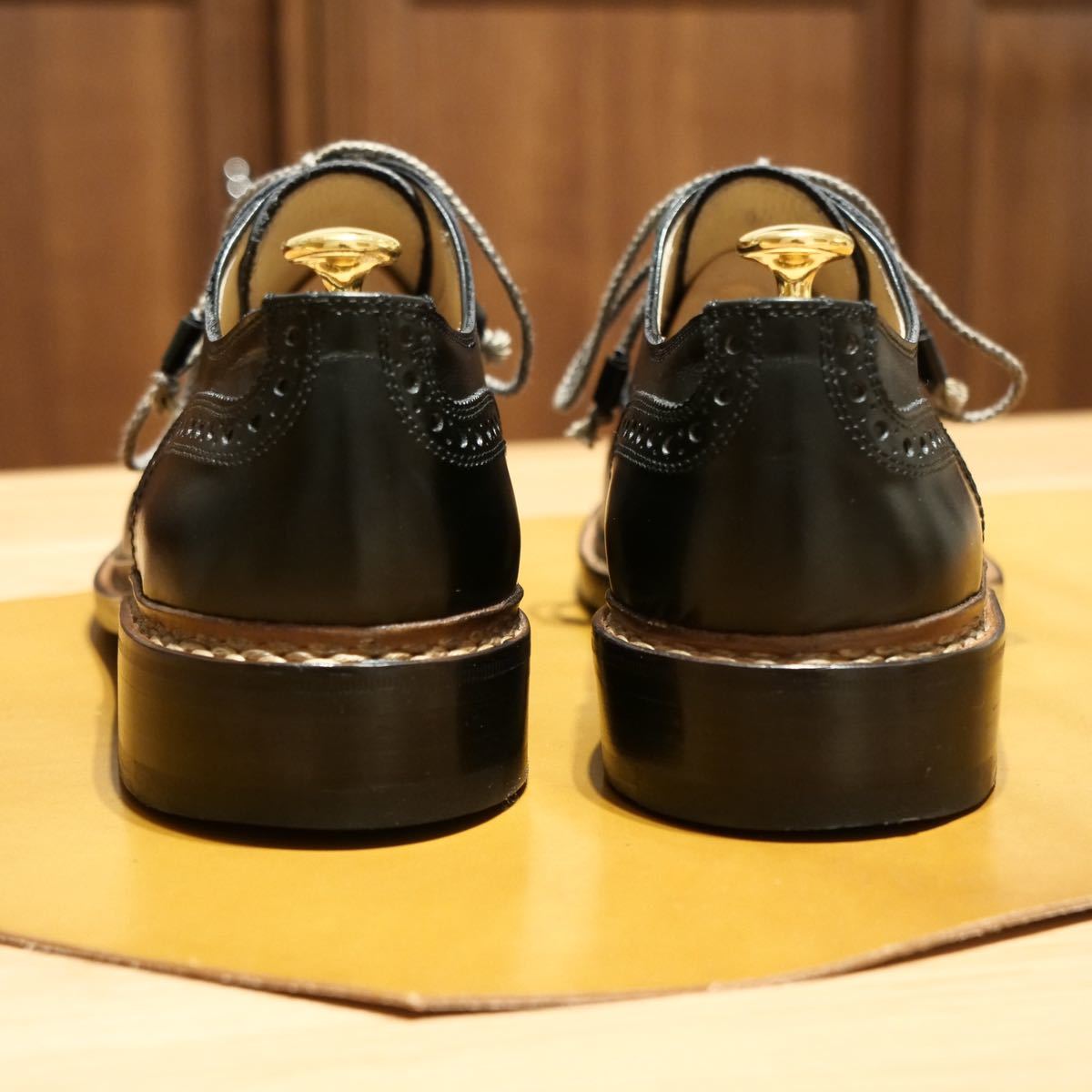 《受注37.8万～》BETTANIN&VENTURI ベッタニン＆ベントゥーリ 幻のカデノン製法 UK9 実寸27.5cm相当 ブラック ビジネスシューズ 革靴 - 4