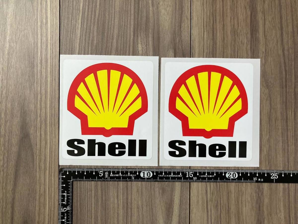 ★送料無料★Shell Sticker シェル オイル ロゴ ステッカー デカール 2枚セット_画像1