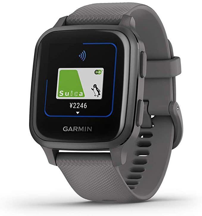  новый товар * бесплатная доставка *GARMIN( Garmin ) Venu Sq Suica функция Touch расчет Shadow Gray/Slate GPS смарт-часы 